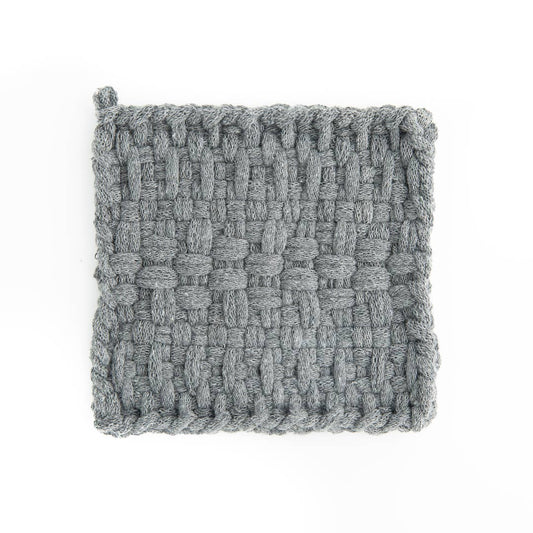 Handwoven Potholder in Pewter