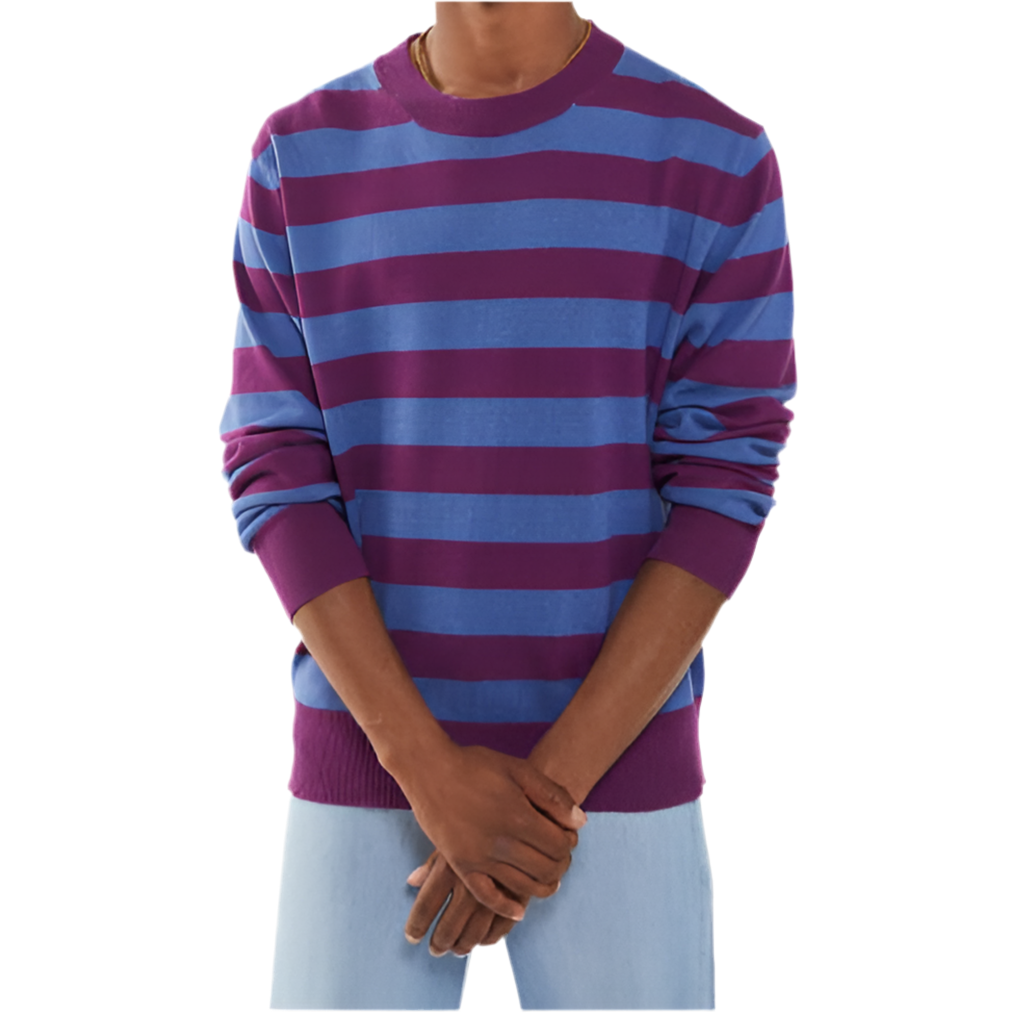 Recycled Cashmere + Cotton Striped Sweater