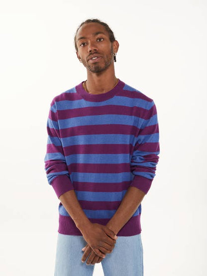 Recycled Cashmere + Cotton Striped Sweater