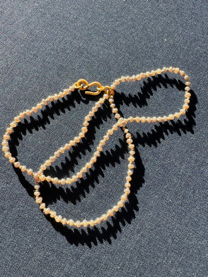 22k Small Grey Seed Pearl Strand