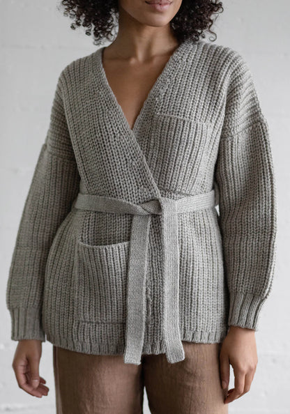 Sweater Coat in Undyed Fog