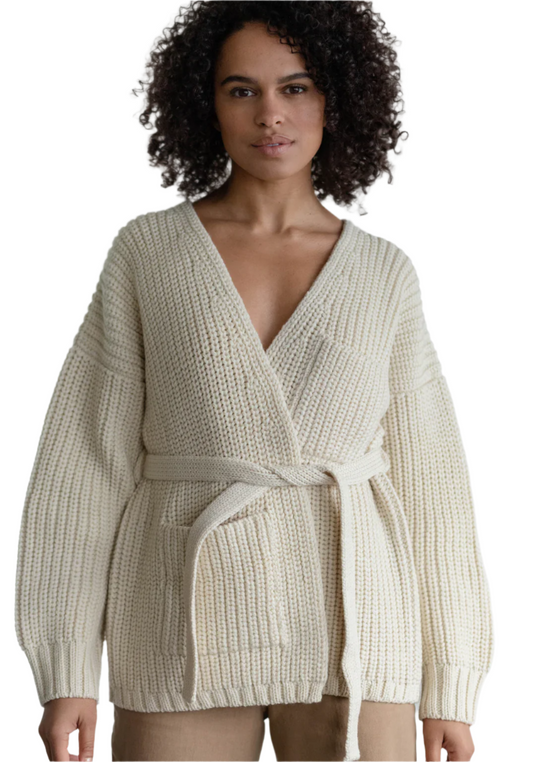 Sweater Coat in Undyed Ivory