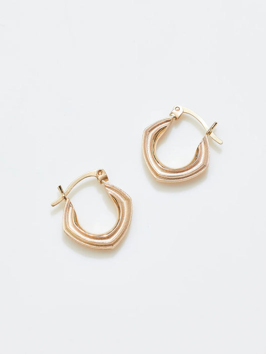 Diamond Fluted Hoops